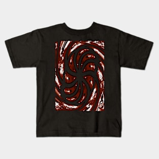 Red Brown Twister With White Accents Kids T-Shirt